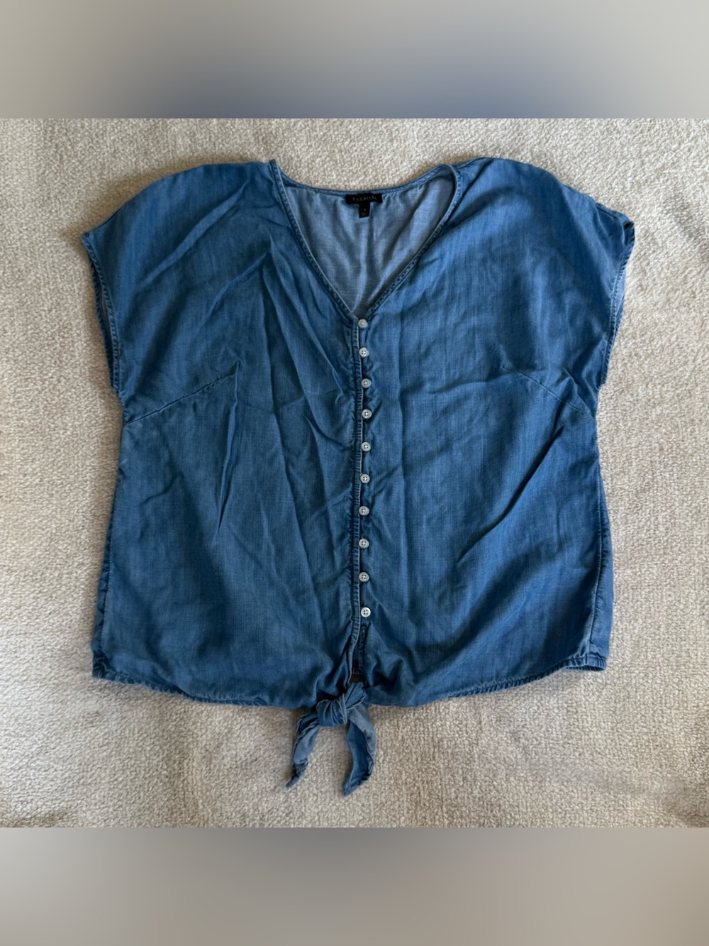 Talbots denim chambray shirt women's size small
